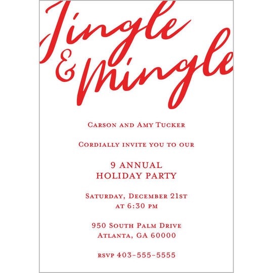 Jingle and Mingle Invitations